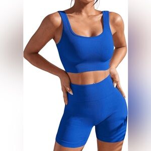 Seamless Ribbed Workout Set💙
